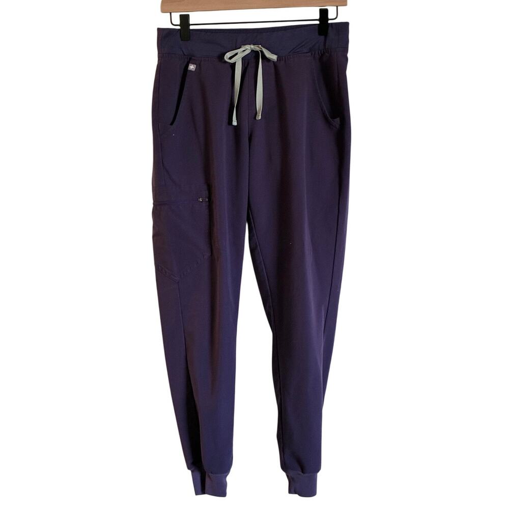 FIGS Women's Zamora Jogger Scrub Bottom Pants in Purple Shadow, Size S